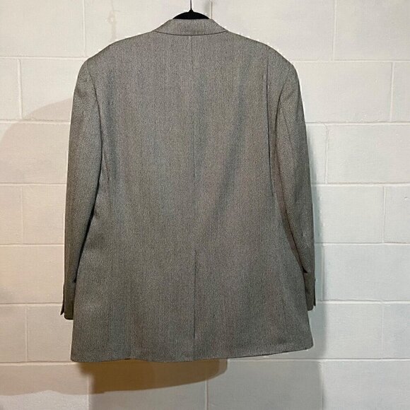 Lauren Ralph Lauren Sport Coat 44R Grey Herringbone 3 Button Lambswool‎ Formal - Picture 6 of 10